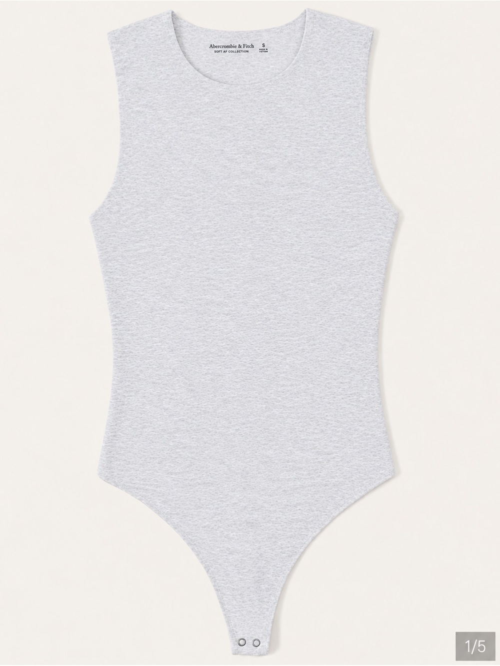 Abercrombie & Fitch Heather Gray Ribbed Sleeveless Bodysuit